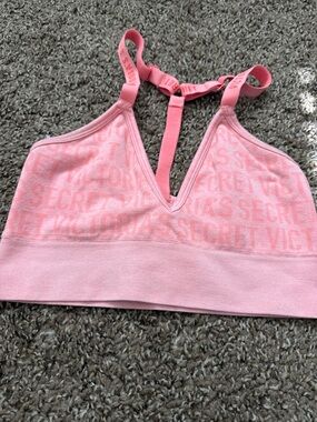 Victoria's Secret Light Pink Logo Racerback Bralette